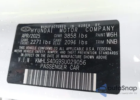 2025 Hyundai Elantra Sel Convenience from USA, damaged, VIN KMHLS4DG9SU029056